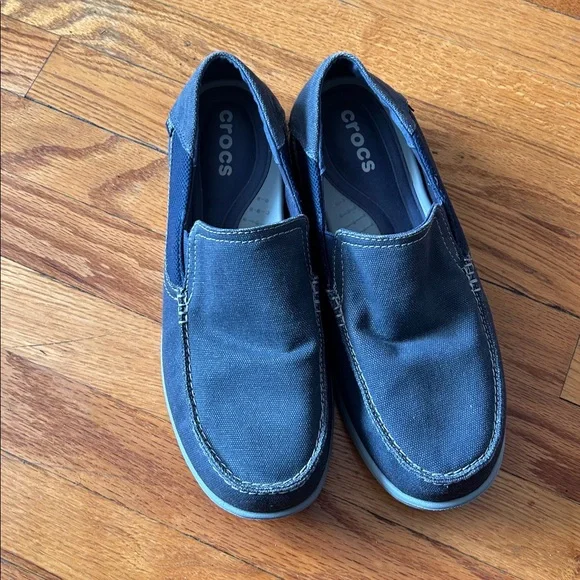 🐊 Crocs Men's Navy Canvas Slip-On Comfortable Shoes - Picture 4 of 7